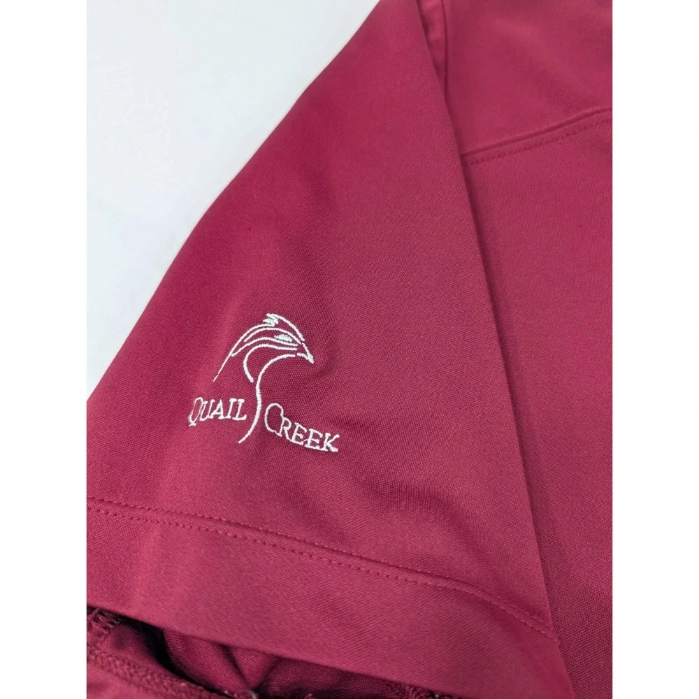 Vintage Nike Golf  Maroon Polo Quail Creek Golf Club - Size Large - Short Sleeve